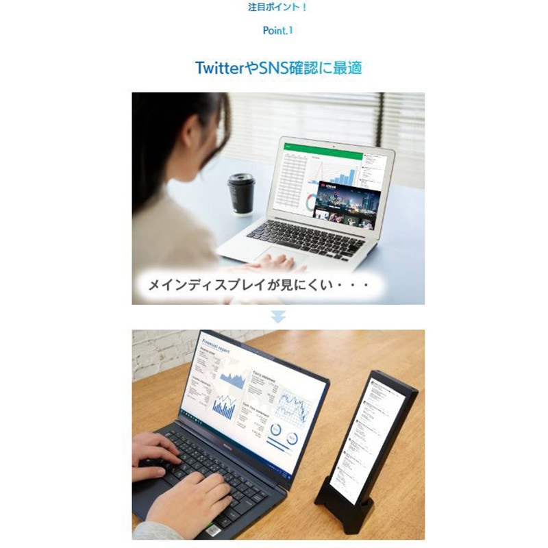 VM-784 7.8インチ縦横サブモニター『ちょいモニ』 インベス 解像度400