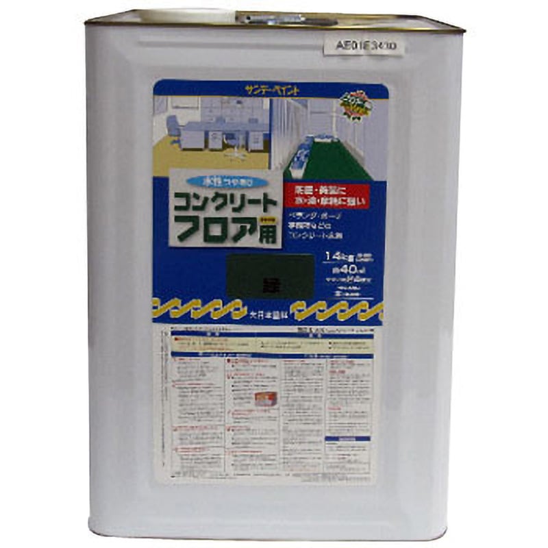サンデーペイント 水性コンクリートフロア用 14kg 緑 ▼818-6397 267538 1缶
