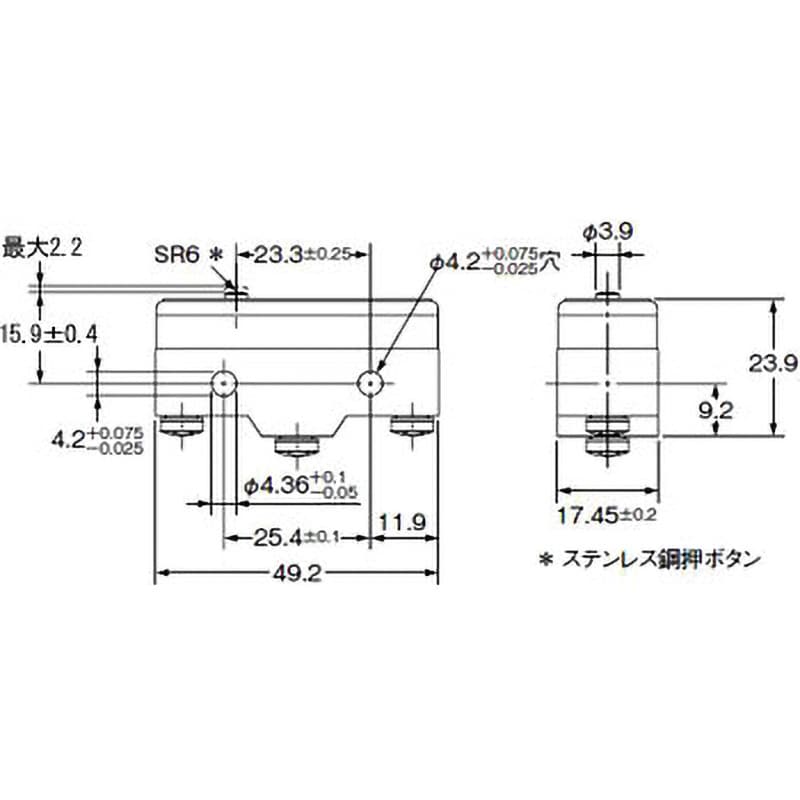 Z-15G55-B 一般用基本スイッチ Z 基準形 1個 オムロン(omron) 【通販サイトMonotaRO】