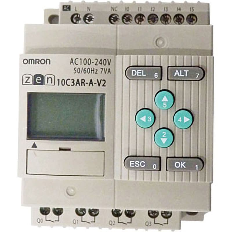 omron プログラムリレー CPUユニットLCDタイプ I O点数10点 電源AC100-240 リレー出力(正式製品型番:ZEN-10C - 3