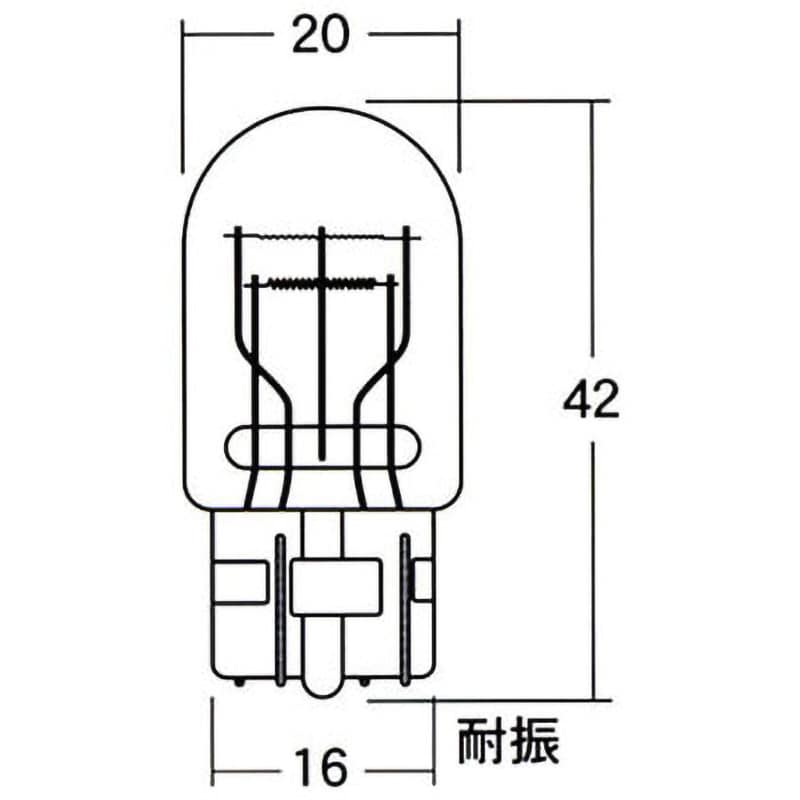 1PWB74 2輪車用ウエッジ球 T20 12V(ダブル球) 1個 M&H 【通販サイト