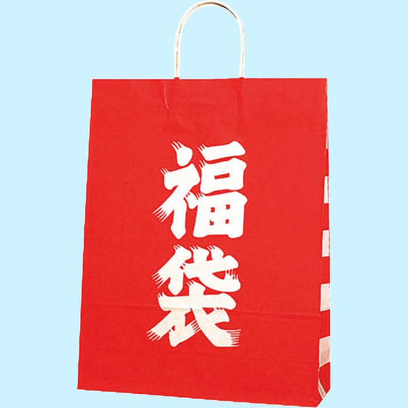 福袋 手提げ紙袋 HEIKO (柄)福袋色 幅380mmマチ150mm高さ500mm 1箱(50