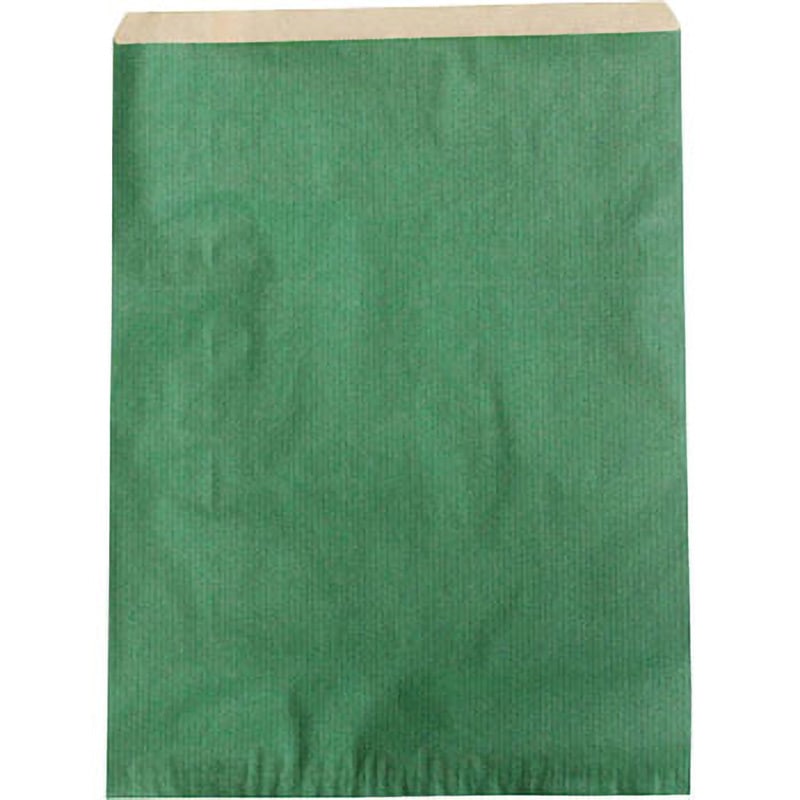 グリーン カラー平袋(ベロ付き 筋入無地) HEIKO 幅250mm高さ330mm 1箱(200枚×10パック)