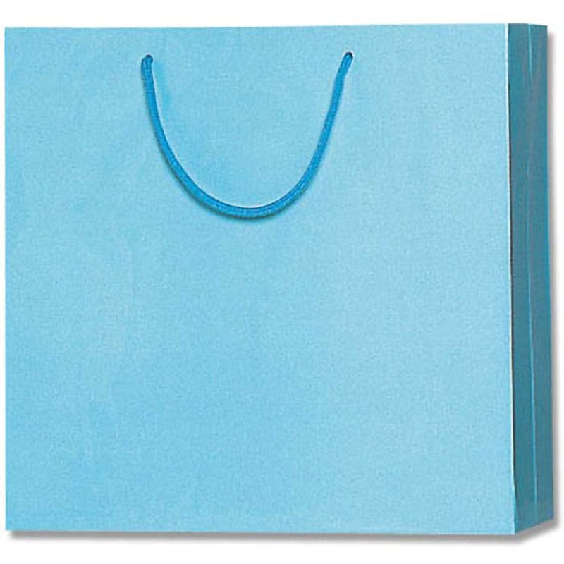 アサギ 手提げ紙袋(PPフィルム貼り) HEIKO アサギ色 幅330mmマチ100mm高さ300mm 1箱(10枚×15パック)