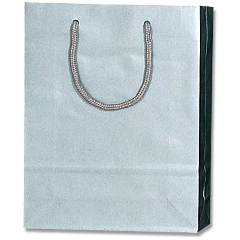 銀 手提げ紙袋(PPフィルム貼り) HEIKO 銀色 幅185mmマチ65mm高さ240mm