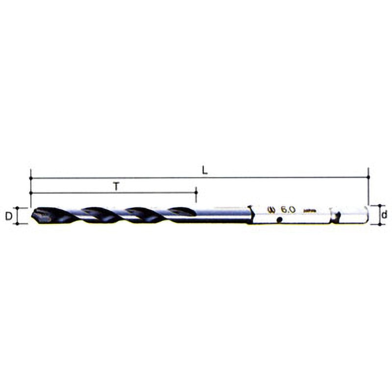 024-060 No.24 6角軸コンクリートドリル 大西工業 刃径6mm全長120mm