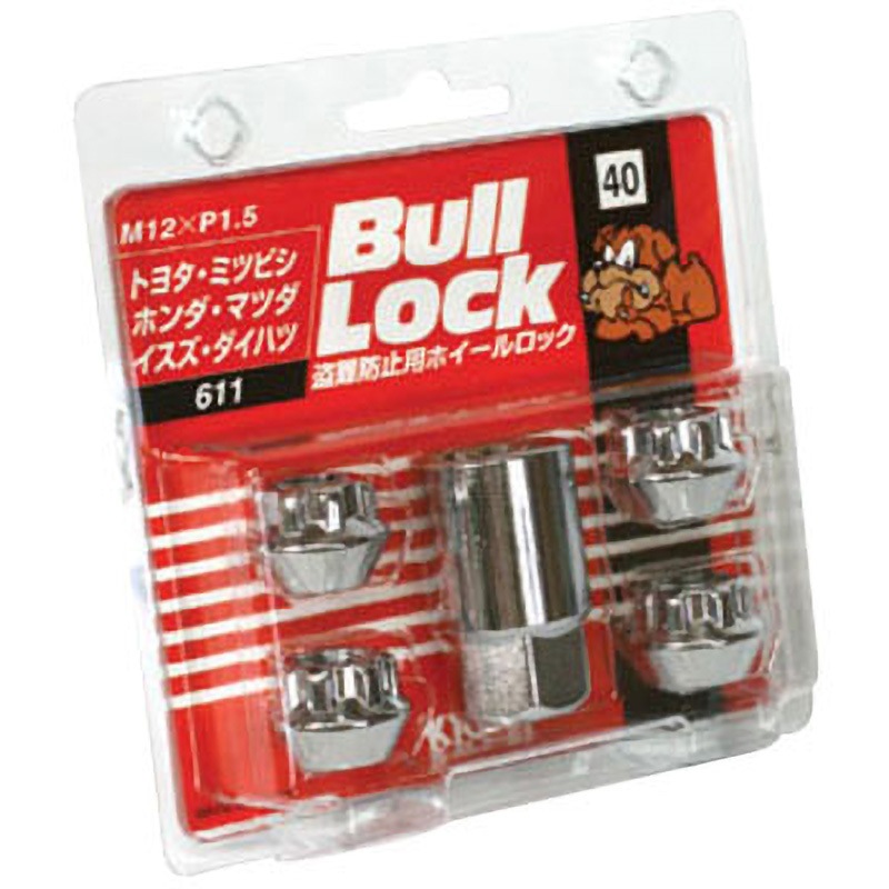 611 BullLock(盗難防止ホイールロック)貫通ナットタイプ KYO-EI 全長