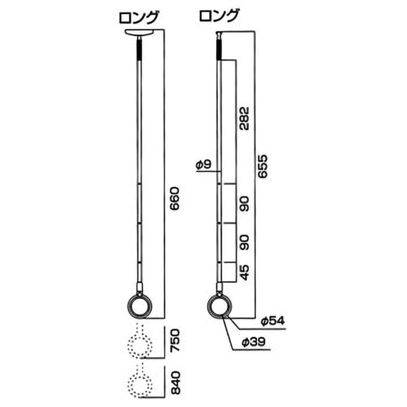 川口技研 ホスクリーン SPCL-M 木調天井用 2本セット 0004-00709 川口技研 ホスクリーン 室内用 SPCL-M 2本（木調天井用） [法人・事業所