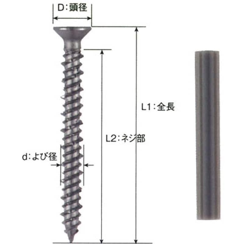 BS425B ビスピタ (ドリル付) サラ頭 若井産業 十字穴番号No.2 鉄製 ラスパート 1セット(200本×5パック) BS425B -  【通販モノタロウ】