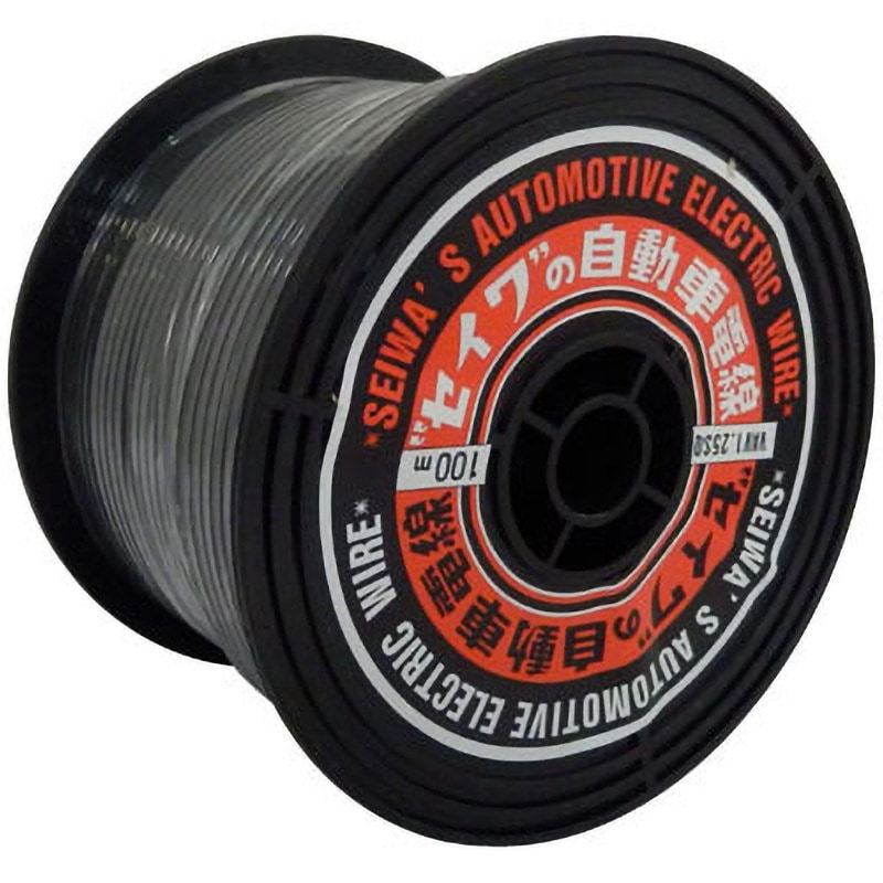 VAV1.25X100B VAVコード(自動車用透明二重被覆電線) 清和工業 長さ100m