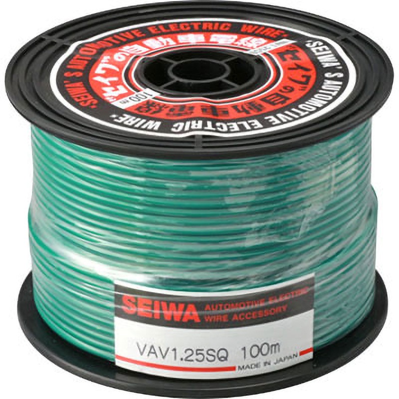 VAV1.25X100G VAVコード(自動車用透明二重被覆電線) 清和工業 長さ100m