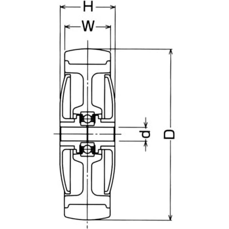 429E-UZ100 車輪(ナイロンホイール・ウレタン車・B入)429E-UZ