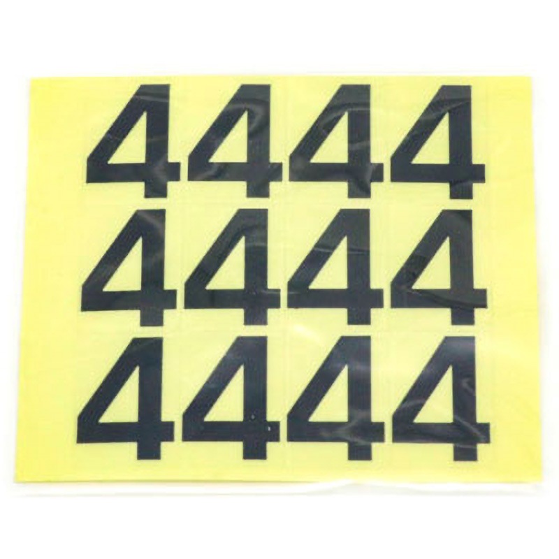 4.コメント枠シール(大) M4S-3 4 積載ステッカー数字シート Modes 文字内容4 寸法(数字サイズ
