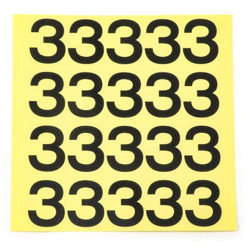 M4S-4 3 積載ステッカー数字シート Modes 文字内容3 M4S-4 3 【通販