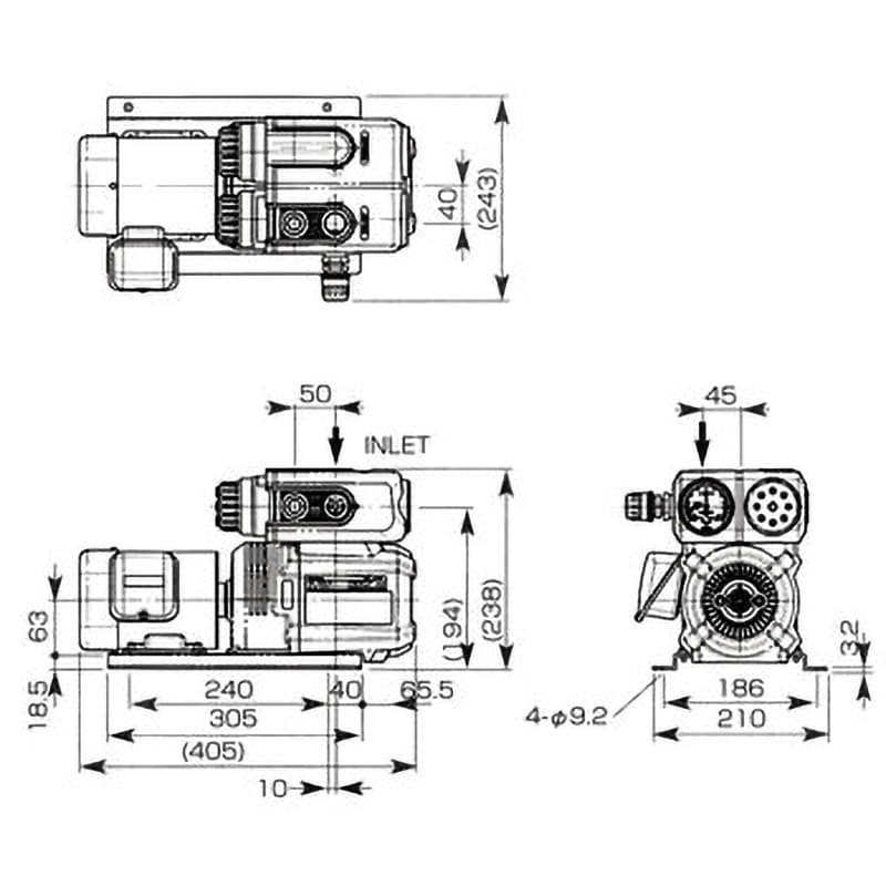 標準型ドライポンプ 電源AC ベーン形 KRF08A-V-01