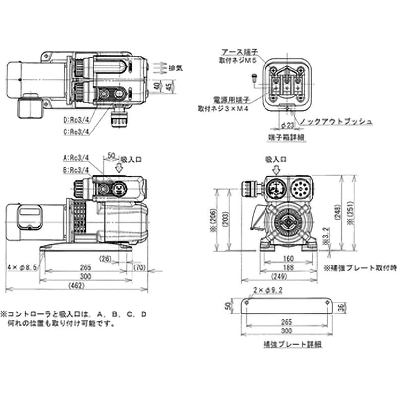 標準型ドライポンプ 電源AC ベーン形 KRF15A-V-01A