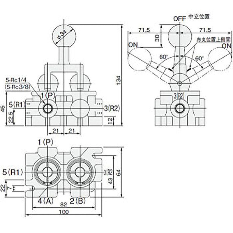 2503-4H 手動弁 1個 コガネイ 【通販モノタロウ】