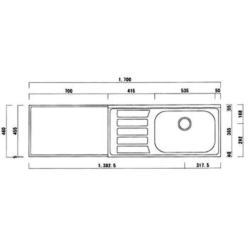 公団型流し台(C型・N型) 間口1700mm