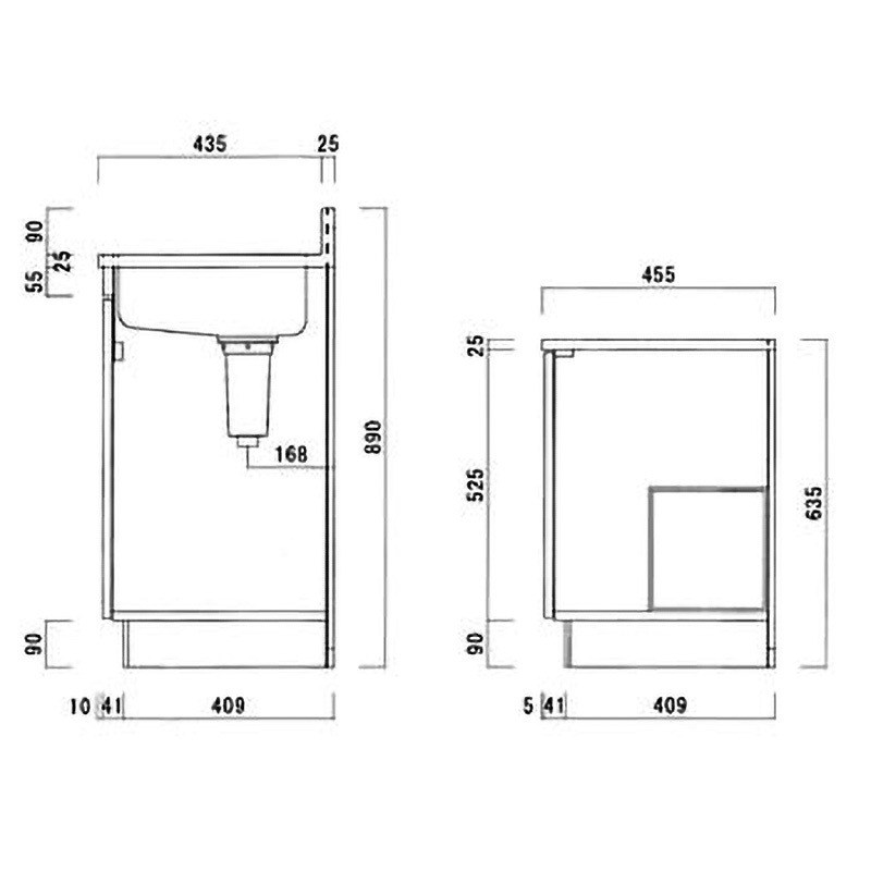 C46-170GL 公団型流し台(C型・N型) ニッサンハロー 間口1700mm