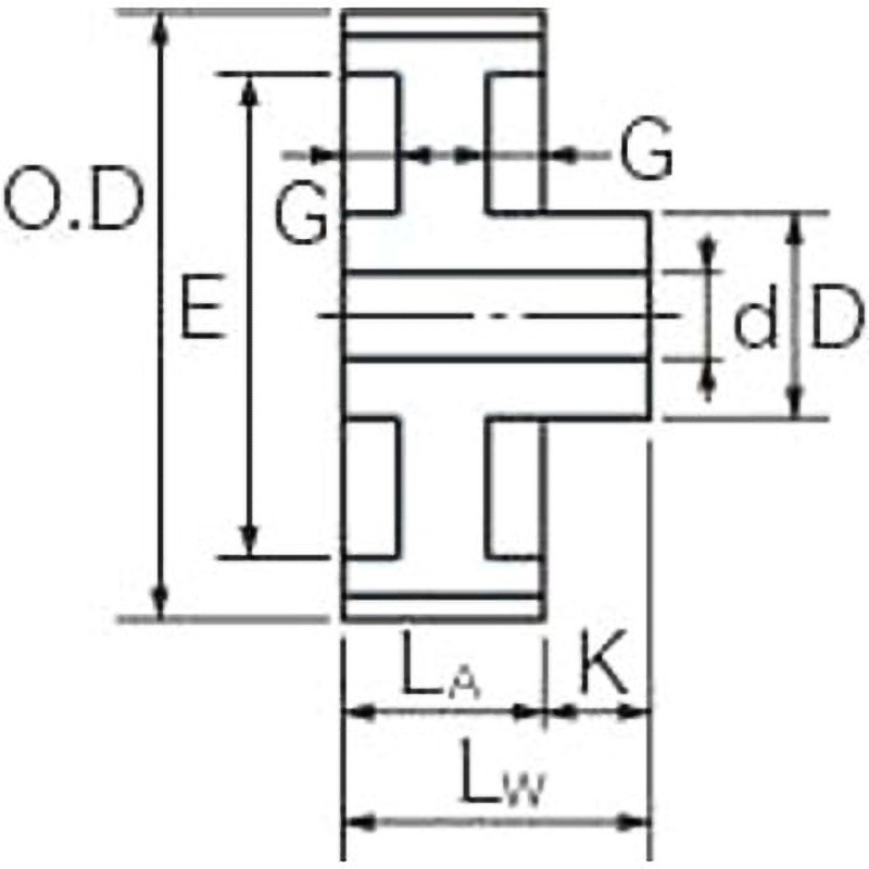 P50L050W タイミングプーリ L形 三ツ星ベルト W形 呼び幅12.7mm  P50L050W 5,630円