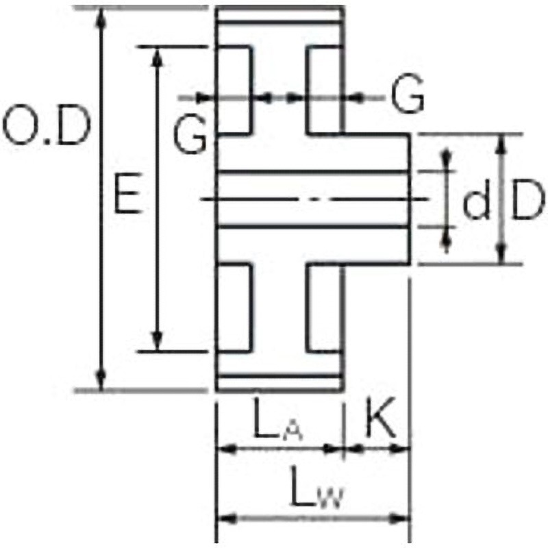 PT5-10-60W タイミングプーリ T5形 三ツ星ベルト W形 呼び幅10mm  PT5-10-60W