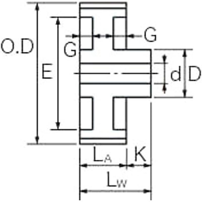 P60XL037W タイミングプーリ XL形 三ツ星ベルト W形 呼び幅9.5mm  P60XL037W
