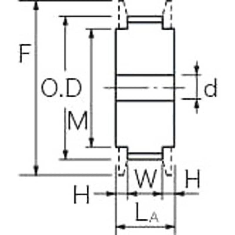 P38L100A タイミングプーリ L形 三ツ星ベルト A形 呼び幅25.4mm  P38L100A 5,082円