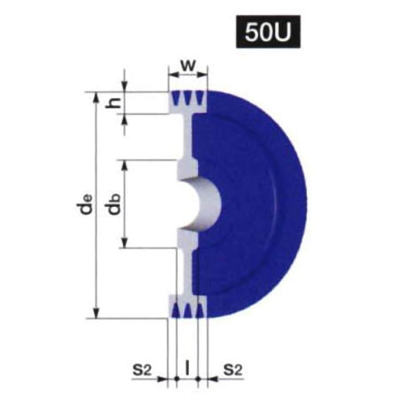 SPB-265-3 イソメックSPプーリー SPB-3 1個 NBK(鍋屋バイテック会社) 【通販モノタロウ】