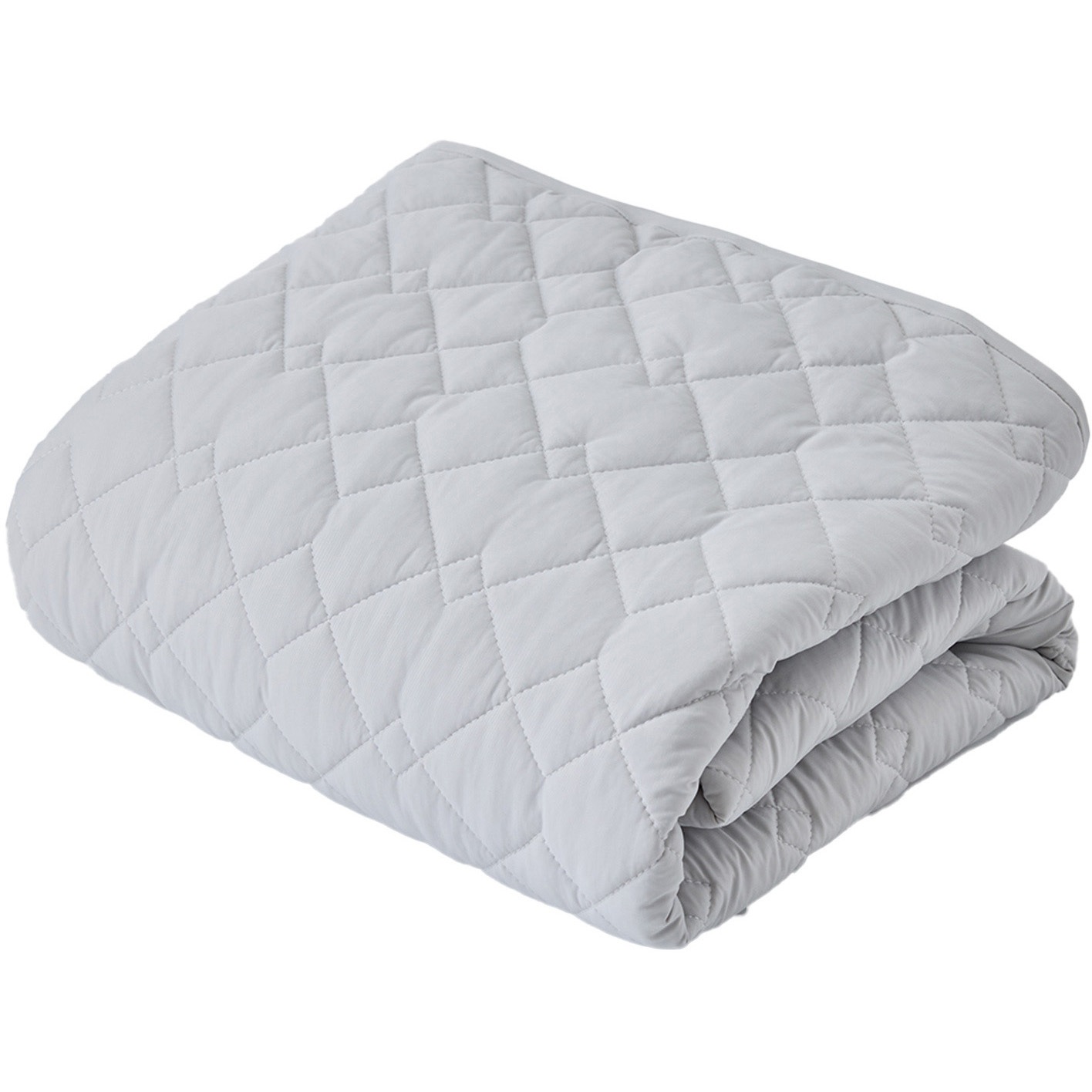 YQB-D(GY) ボックスシーツ 敷きパッド 一体型 接触冷感 Q-MAX0.55 YAMAZEN(山善) グレー色