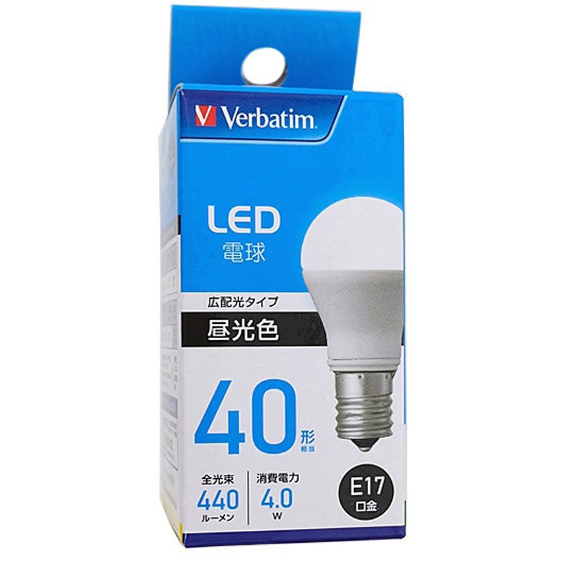 LDA4D-E17-G/LV3 LED電球40W型E17 Verbatim(バーベイタム) 昼光色 1個
