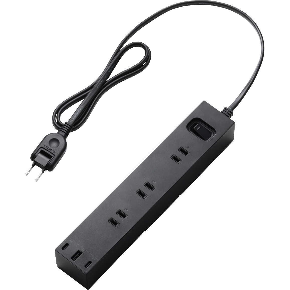 ECT-3910BK 延長コード 電源タップ USB ( コンセント 6口 USB Type-C