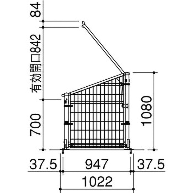 GSMS10-2010WH ニューゴミストッカーMS10型 四国化成 容量1500L