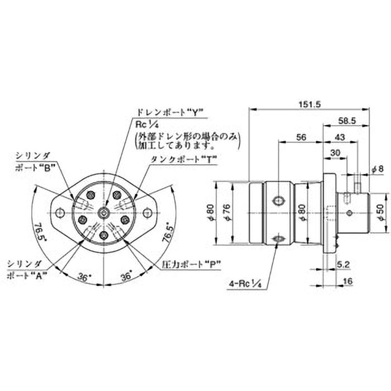 DRT-02-3D4-C-20 レバー式ロータリ形切替弁 油研工業 方向制御弁 最高使用圧力7MPa