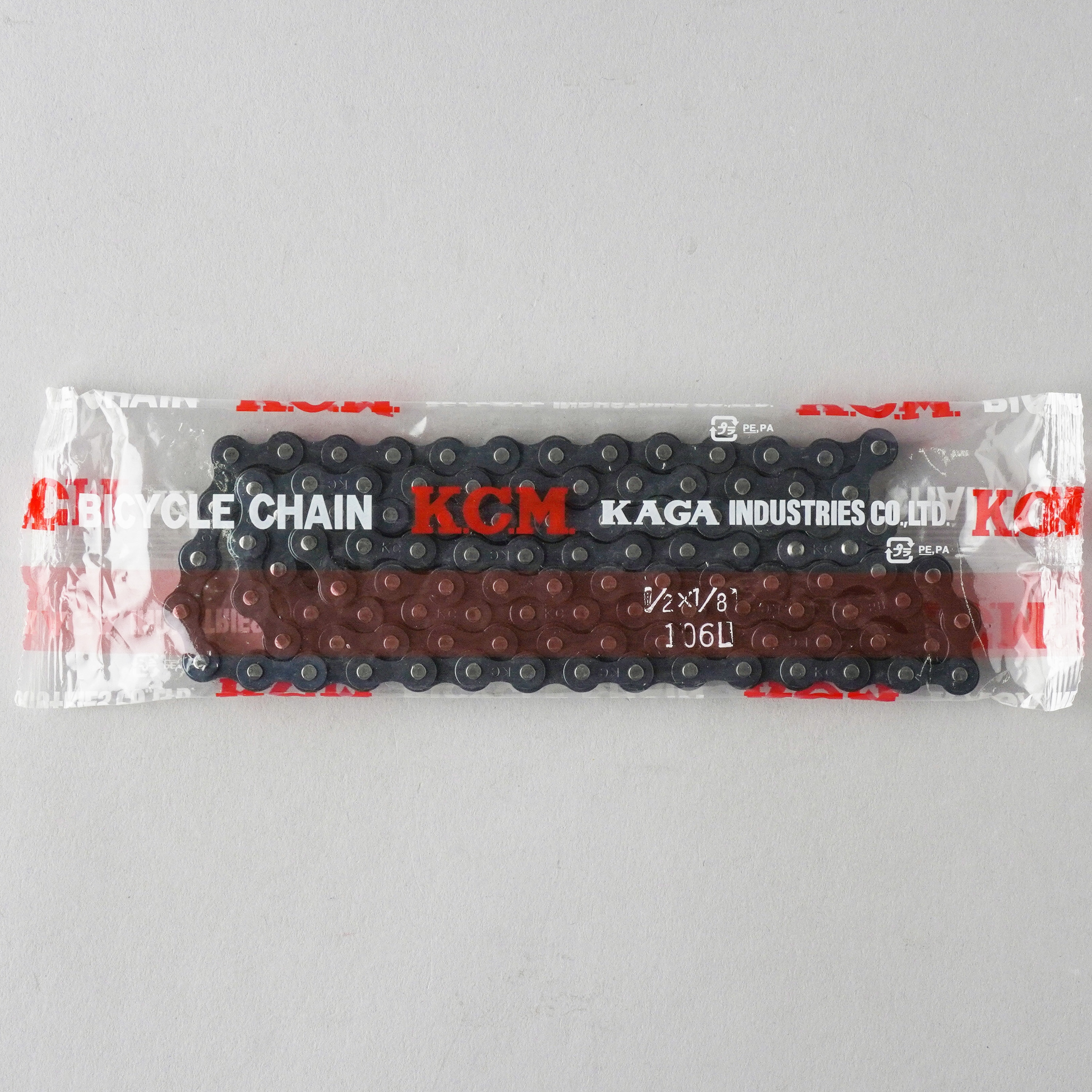 KCM410-106L 自転車用チェーン KCM(加賀工業) 黒色 リンク数106L 1/2×1
