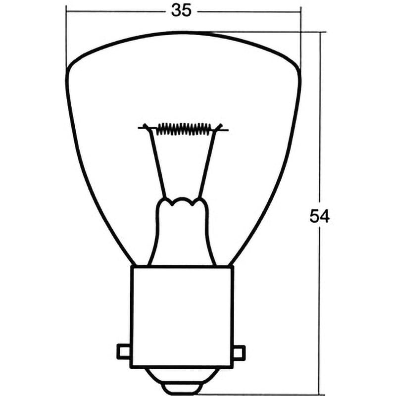 ヘッドランプ、フォグランプ用電球(つばなしシングル) 12V 1箱(10個) A5075