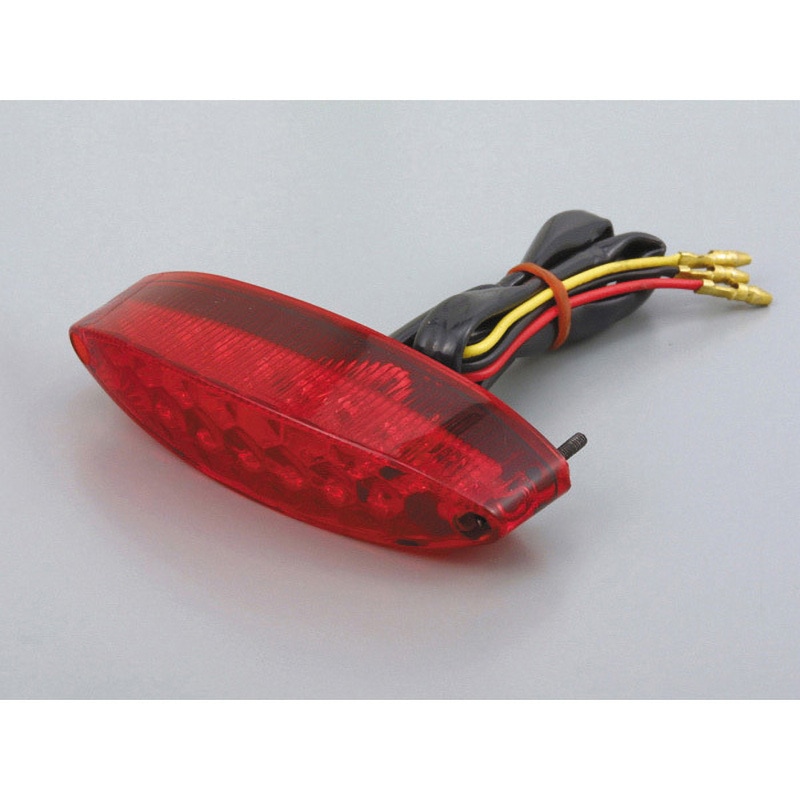 オーバル LEDテールランプ レッド クロームブラケット PS250 FTR223