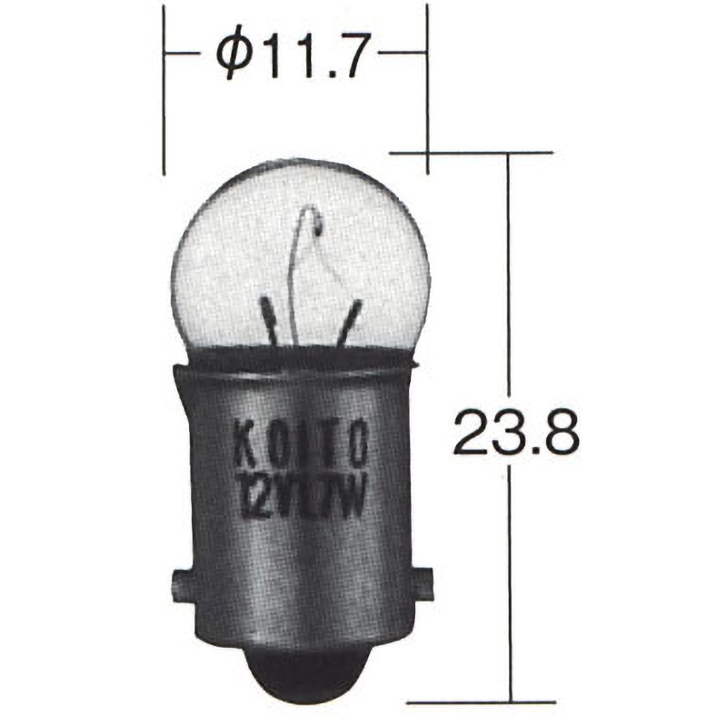 小物 P1156 ミニチュア電球 6・12V(ブリスターパック) KOITO シングル