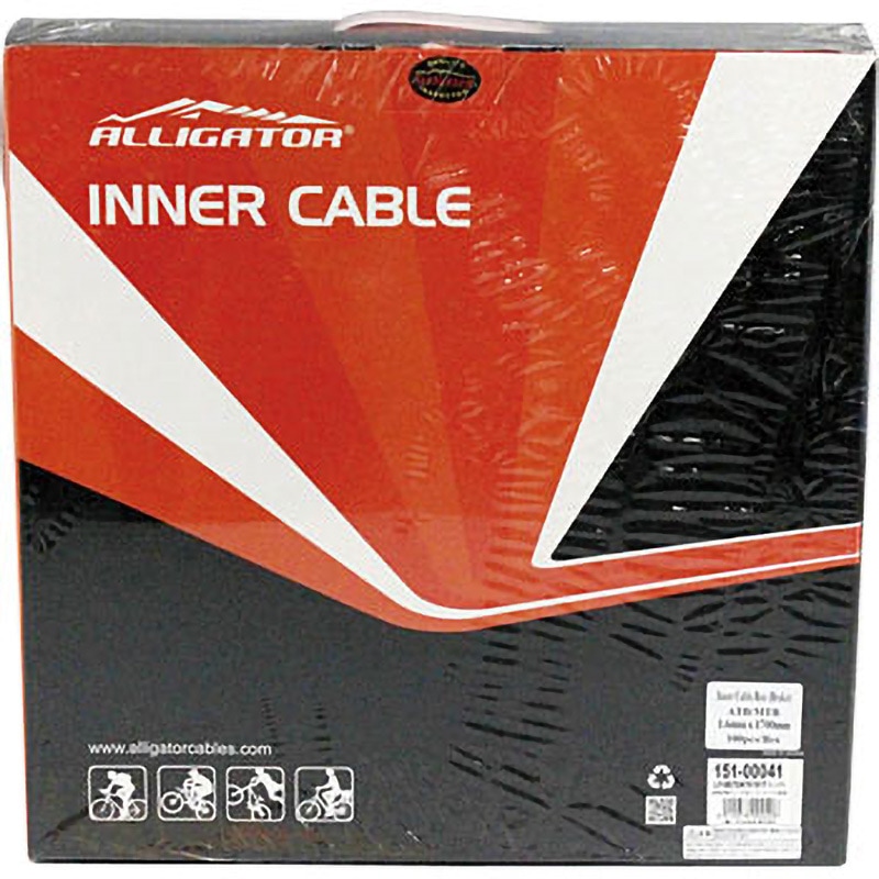 LY-BSTSK761617 ATB/MTBブレーキ用インナーケーブルBOX ALLIGATOR(アリゲーター) シルバー色 長さ1700mm 1箱(100本) LY-BSTSK761617