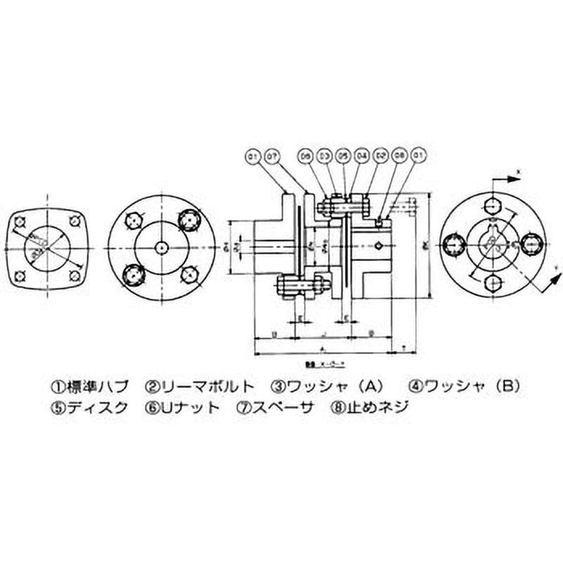 NEF540W-NR×NR エクトフレックスカップリング NEFシリーズ