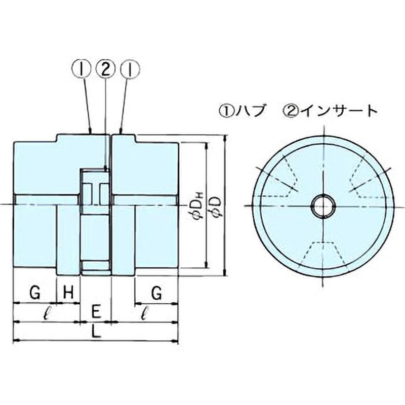 L190-H ジョーフレックスカップリング Lシリーズ 椿本チエイン サイズ190外径114.3mm - 【通販モノタロウ】