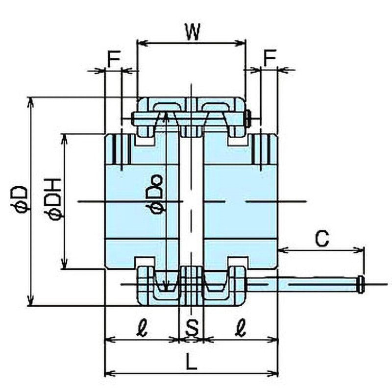 CN412 ナイロンチェーンカップリング 椿本チエイン 許容偏心0.1mm  CN412