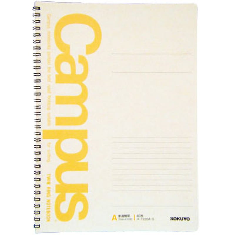 【新品】（まとめ） コクヨ キャンパス ツインリングノート A4 A罫 40枚 黄 ス-T220AN-S 1冊 【×15セット】