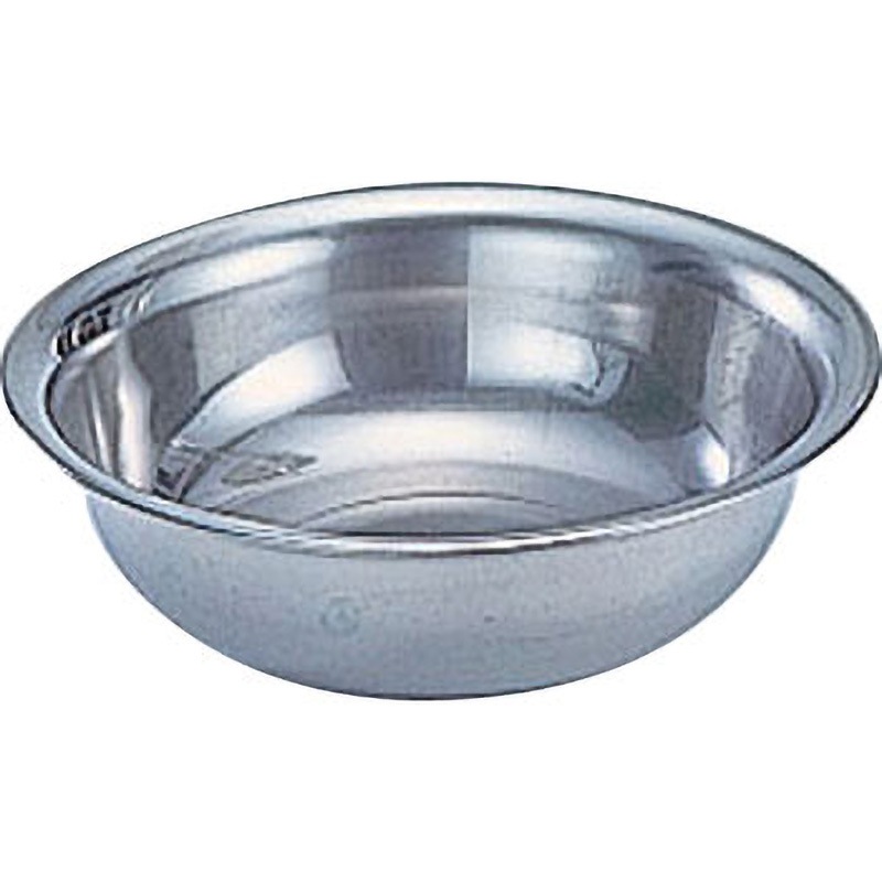 650-901 ステンレス洗面器18cr 浅型 エム・あい 寸法Φ320×90mm 1台 650-901