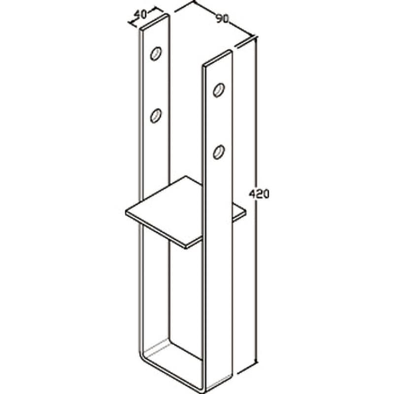 PB-42 柱脚金物 ノーブランド 全長420mm 1セット - 【通販モノタロウ】