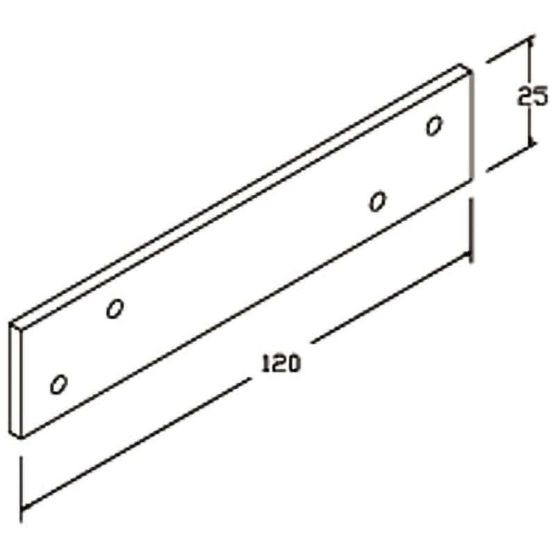 SM12 釘付 ひら金物 ノーブランド 寸法25×120mm 1セット
