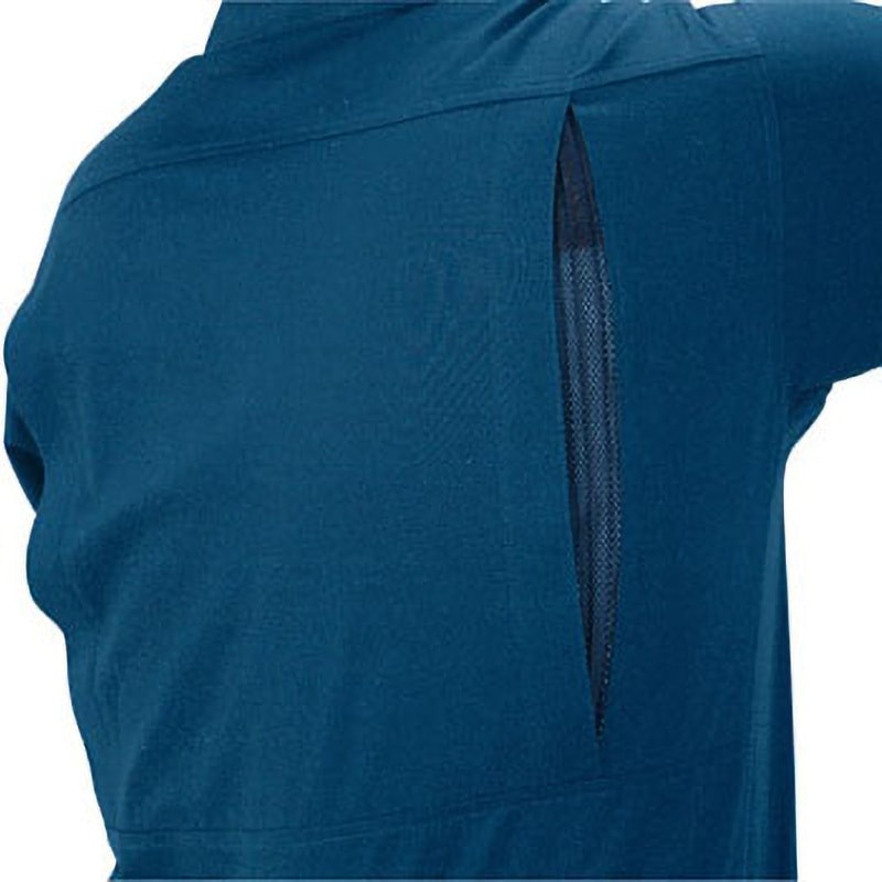 1351 1351 プリーツロン 半袖ブルゾン ジーベック 綿100% ウエザークロス コン色 3L着丈69cm