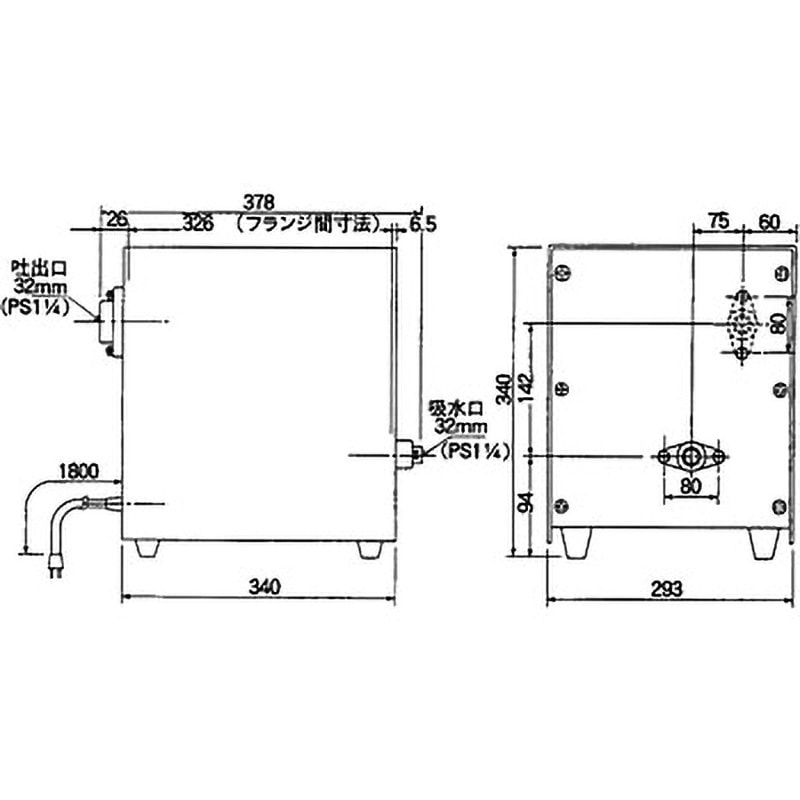給湯加圧ポンプ(圧力スイッチ・流量スイッチ式) 三相電機 陸上ポンプ