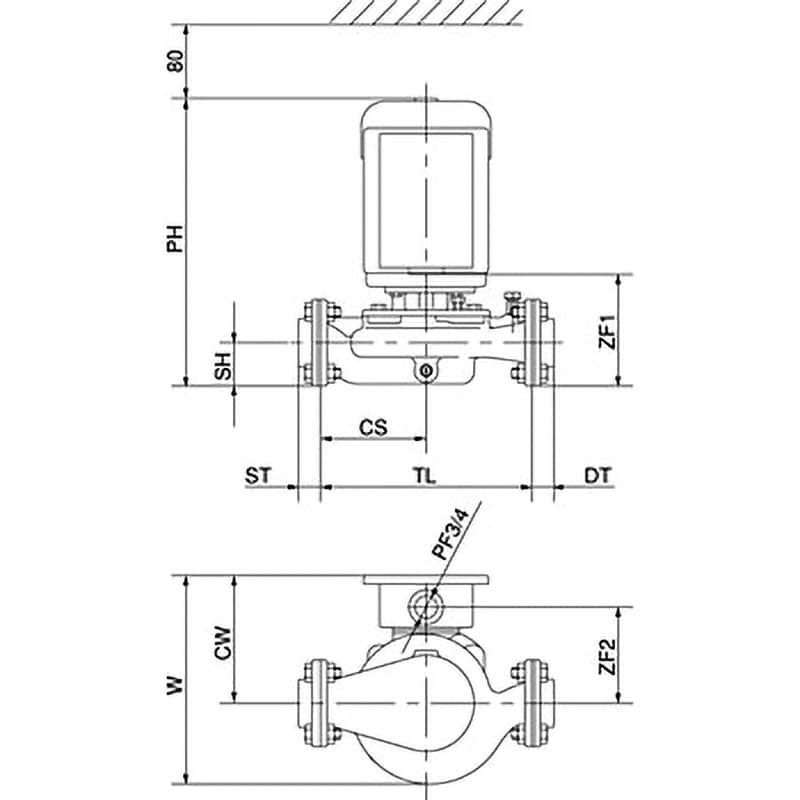 PSS2-256-0.25S ステンレス製Pラインポンプ 川本ポンプ(川本製作所) 単相100V 口径25mm - 【通販モノタロウ】