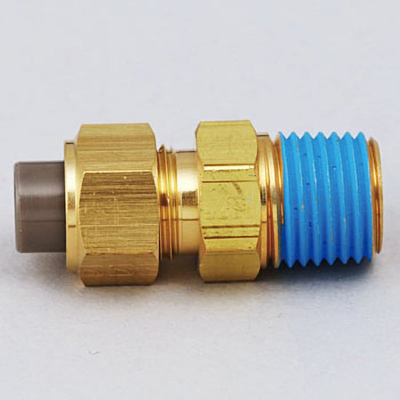 PN-8X5-PT1/4-BS ジュンロン黄銅製継手 ニップル 潤工社 R ミリ系列