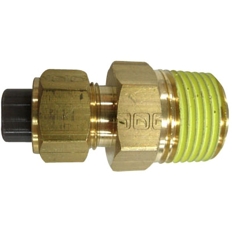 PN-10X6.5-PT1/2-BS ジュンロン黄銅製継手 ニップル 潤工社 R ミリ系列